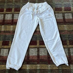 Aimee Leon Dore & Drake’s cream 100% Cotton Sweatpants sz M gently used